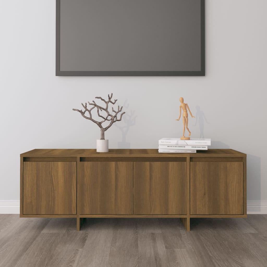 Tv-bord 120x30x40,5 cm konstrueret træ brun egetræsfarve