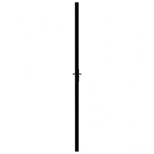 Indvendig glasdør 93 × 201,5 cm - hærdet sikkerhedsglas og sort aluminiumsramme
