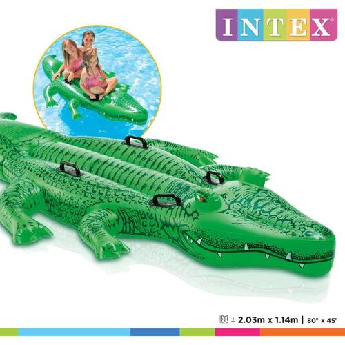 Intex ride on-bademadras Giant Gator 203xx114 cm