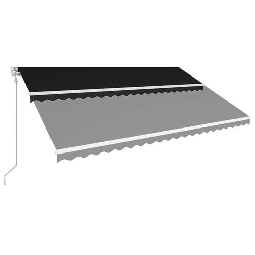 Foldemarkise automatisk betjening 500 x 300 cm antracitgrå
