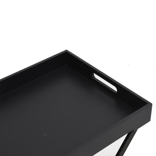 Foldbart bakkebord 48x34x61 cm MDF sort
