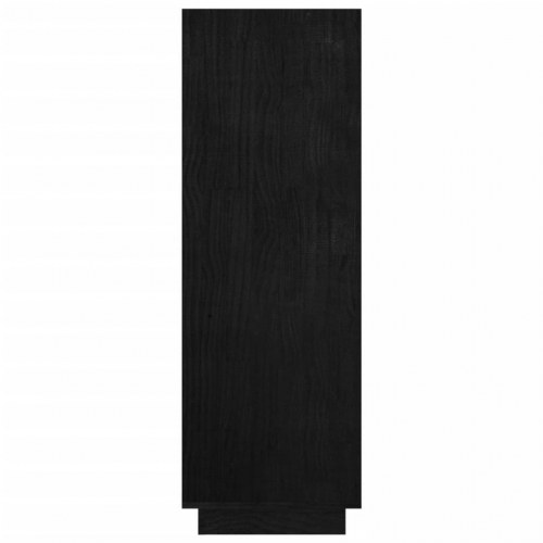 Bogreol/rumdeler i massivt fyrretræ - 80 × 35 × 103 cm, sort