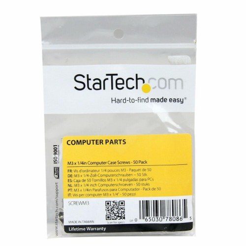 Skruer til computerkabinett Startech M3 x 1/4", 50 stk.