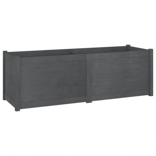 Plantekasse 150x50x50 cm massivt fyrretræ grå