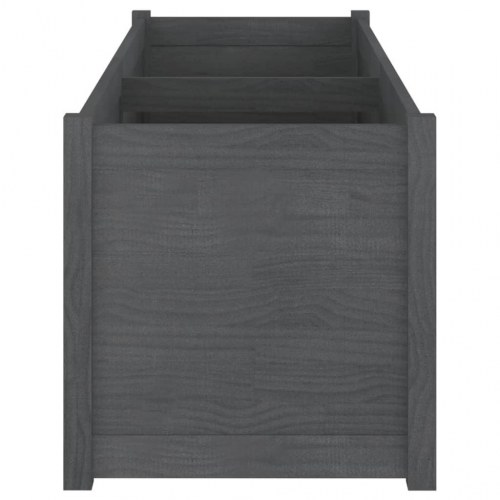 Plantekasse 150x50x50 cm massivt fyrretræ grå