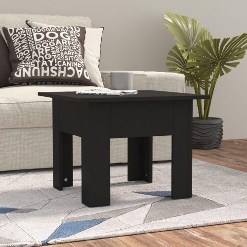 Sofabord i konstrueret træ 55 × 55 × 42 cm - sort