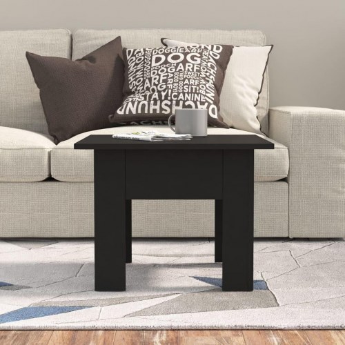 Sofabord i konstrueret træ 55 × 55 × 42 cm - sort