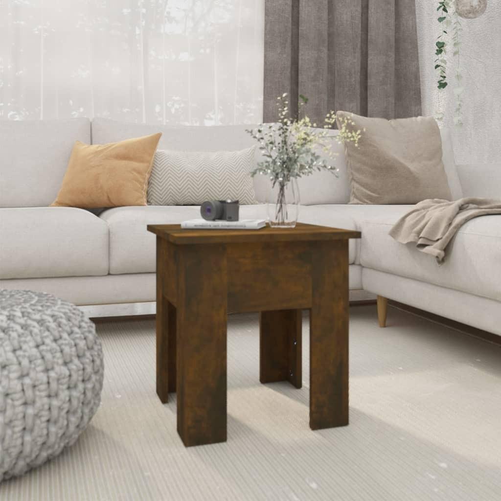 vidaXL sofabord 40x40x42 cm konstrueret træ røget egetræsfarve