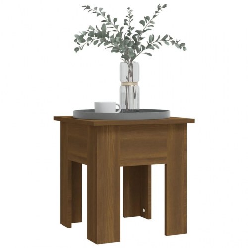 Sofabord 40 x 40 x 42 cm - brunt egetræ