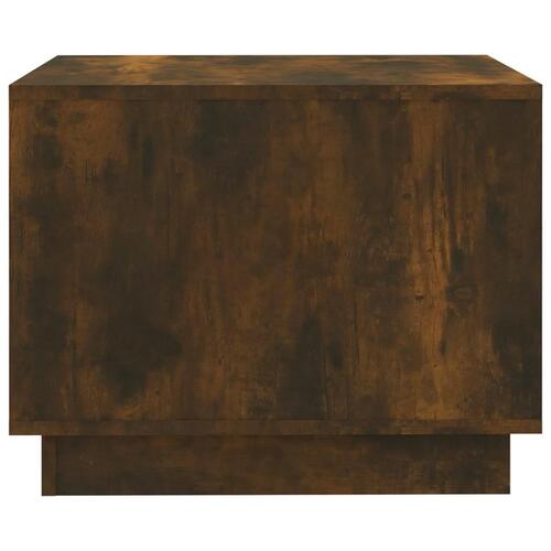 Sofabord 55x55x43 cm konstrueret træ røget egetræsfarve