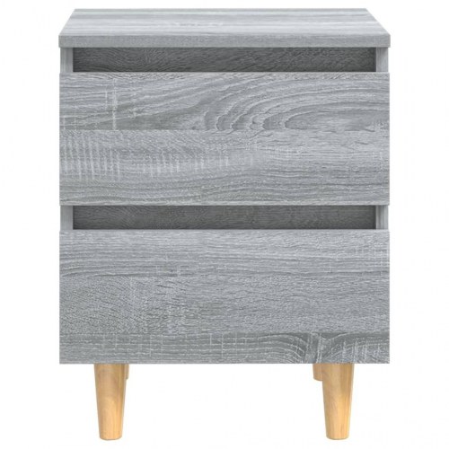 Sengebord med 2 skuffer 40 x 35 x 50 cm - grå sonoma-eg