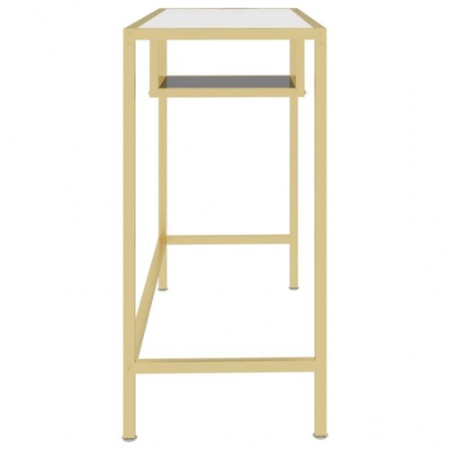 Computerbord 100x36x74 cm hærdet glas transparent