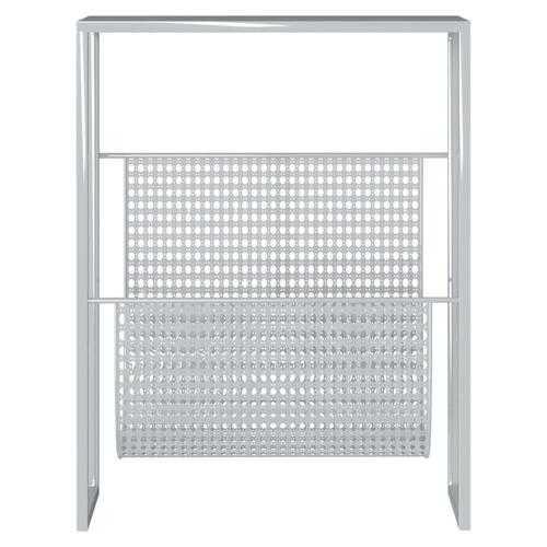 Magasinholder 35x15x45 cm stål sølvfarvet