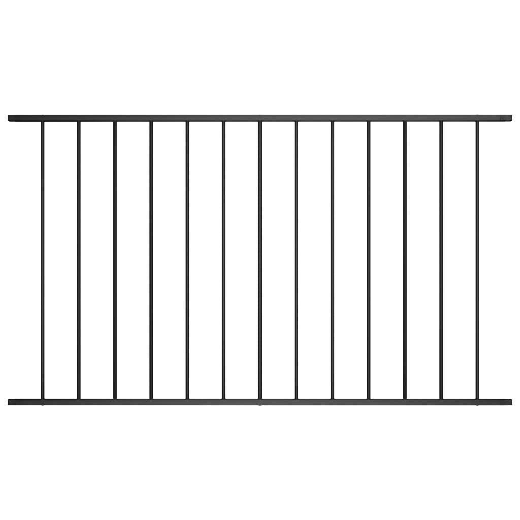 Hegnspanel 1,7 x 0,75 m pulverlakeret stål sort