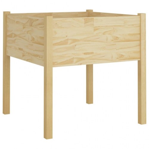 Plantekasser 2 stk. 70x70x70 cm massivt fyrretræ