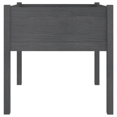 Plantekasser 2 stk. 70 x 70 x 70 cm massivt fyrretræ - grå