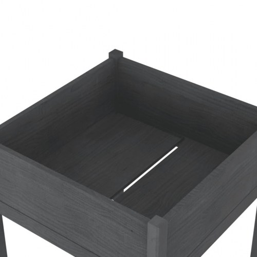 Plantekasser 2 stk. 70 x 70 x 70 cm massivt fyrretræ - grå