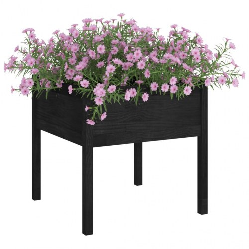Plantekasser 2 stk. 70 x 70 x 70 cm - sort