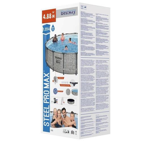 Power Steel swimmingpool 488x122 cm rund