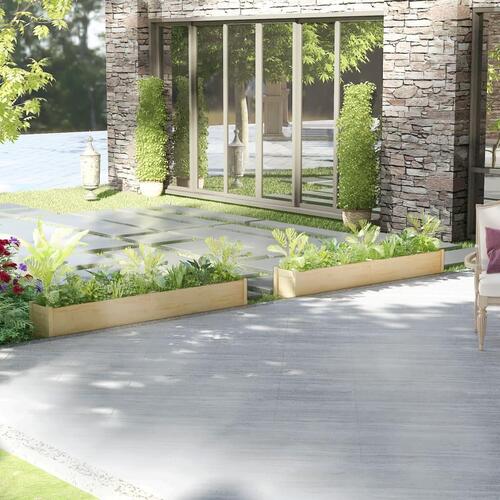Plantekasser 2 stk. 200x31x31 cm massivt fyrretræ