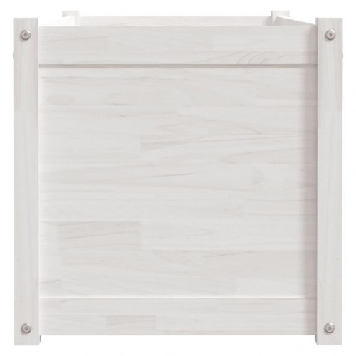 Plantekasser 2 stk. 100x50x50 cm massivt fyrretræ hvid