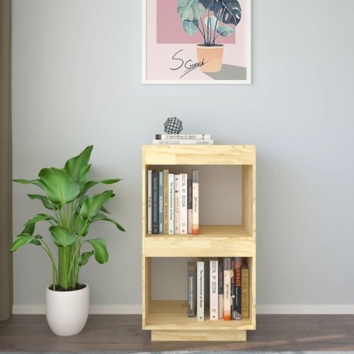 Bogreol 40×35×71 cm i massivt fyrretræ - åben reol