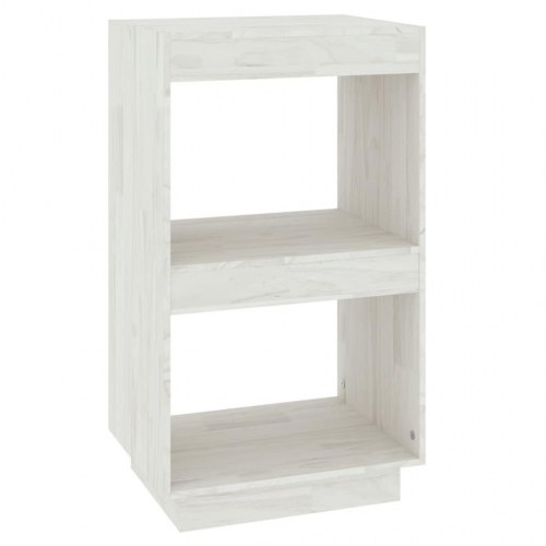 Bogreol 40x35x71 cm massivt fyrretræ hvid