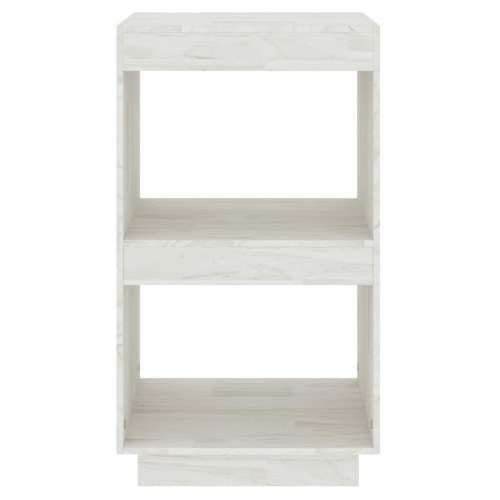 Bogreol 40x35x71 cm massivt fyrretræ hvid