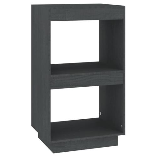 Bogreol 40x35x71 cm massivt fyrretræ grå