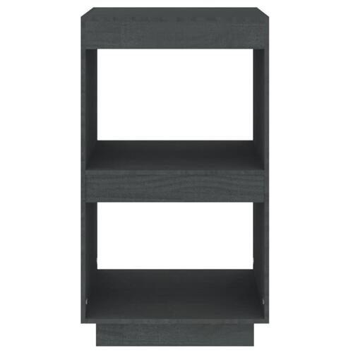 Bogreol 40x35x71 cm massivt fyrretræ grå