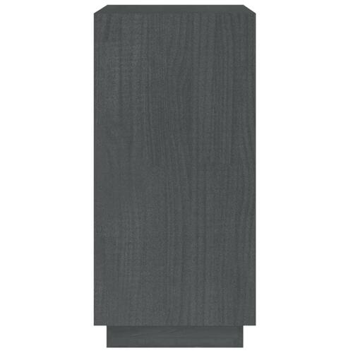 Bogreol 40x35x71 cm massivt fyrretræ grå