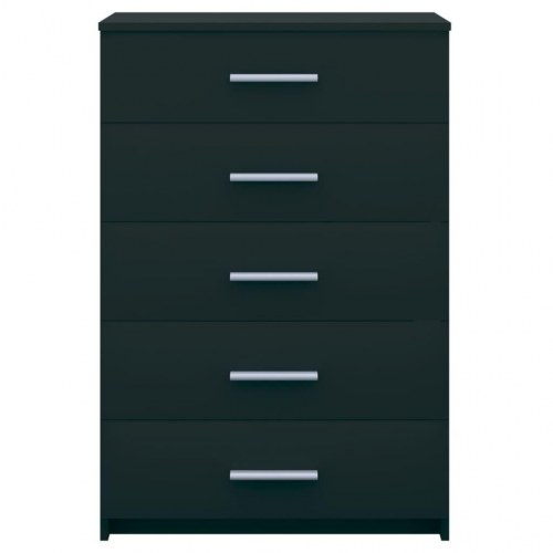 Kommode 71x35x108 cm spånplade sort