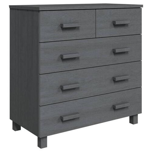 Skænk HAMAR 79x40x80 cm massivt fyrretræ mørkegrå