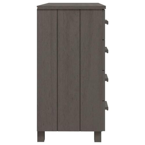 Skænk HAMAR 79x40x80 cm massivt fyrretræ lysegrå