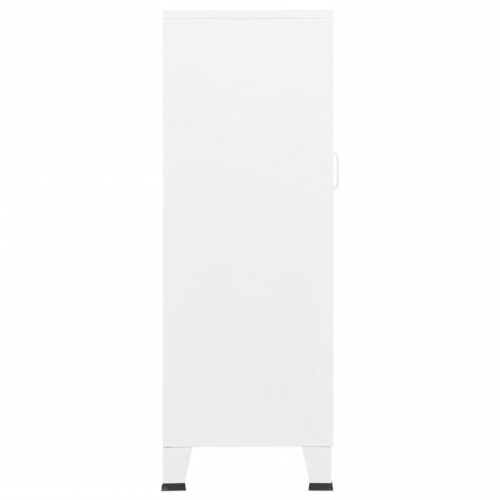 Industrielt opbevaringsskab 70x40x115 cm metal hvid