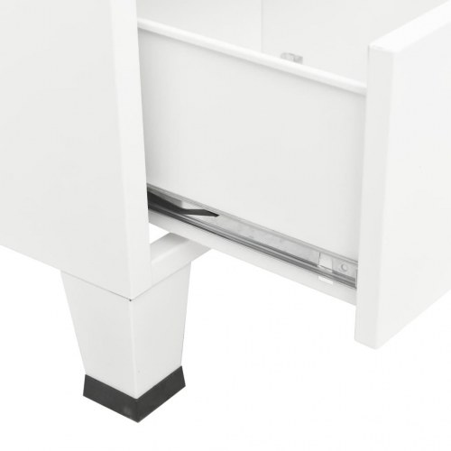 Industrielt opbevaringsskab 70x40x115 cm metal hvid