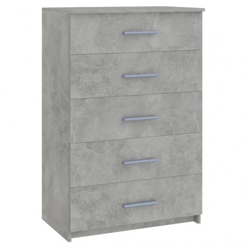 Kommode 71x35x108 cm spånplade betongrå