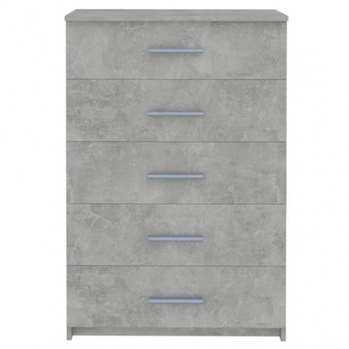 Kommode 71x35x108 cm spånplade betongrå