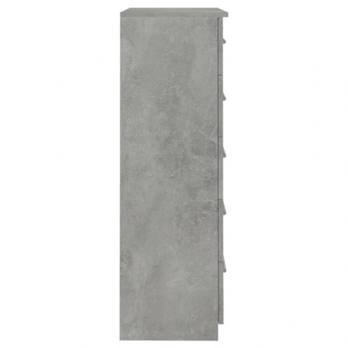 Kommode 71x35x108 cm spånplade betongrå