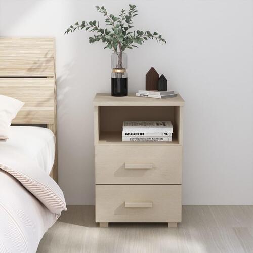 Sengeskab HAMAR 2 stk. 40x35x44,5 cm fyrretræ honningfarvet
