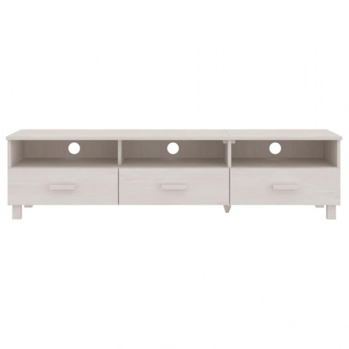 Tv-skab HAMAR 158x40x40 cm massivt fyrretræ hvid
