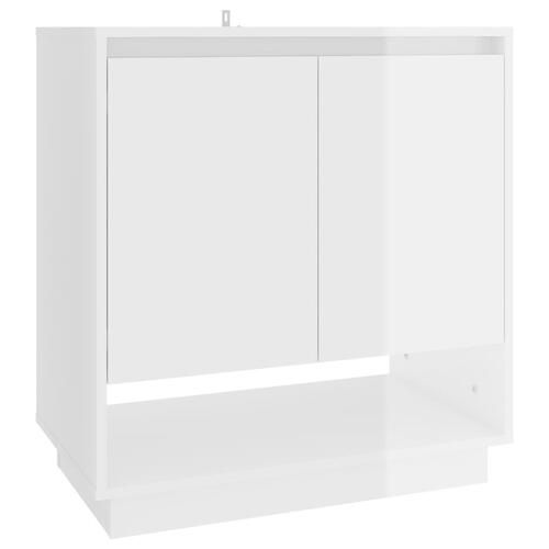 Skænk 70x41x75 cm spånplade hvid højglans