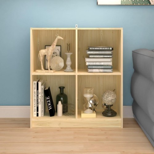 Skænk 70×33×76 cm i massivt fyrretræ - moderne opbevaring med 4 rum