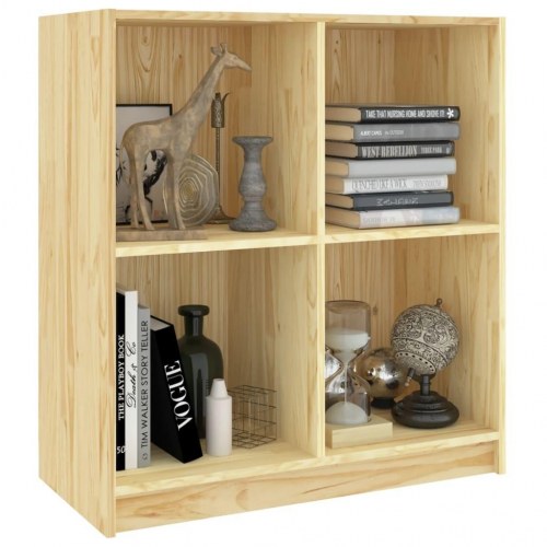 Skænk 70×33×76 cm i massivt fyrretræ - moderne opbevaring med 4 rum