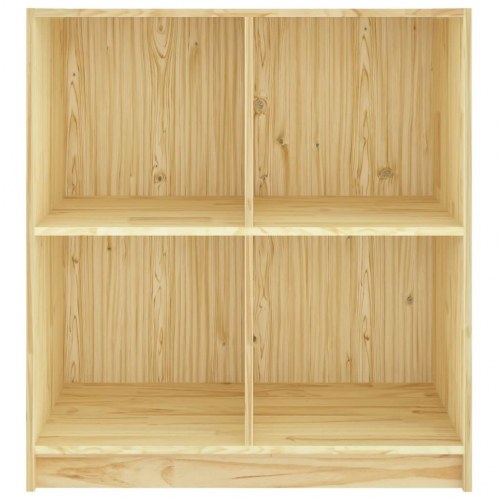 Skænk 70×33×76 cm i massivt fyrretræ - moderne opbevaring med 4 rum
