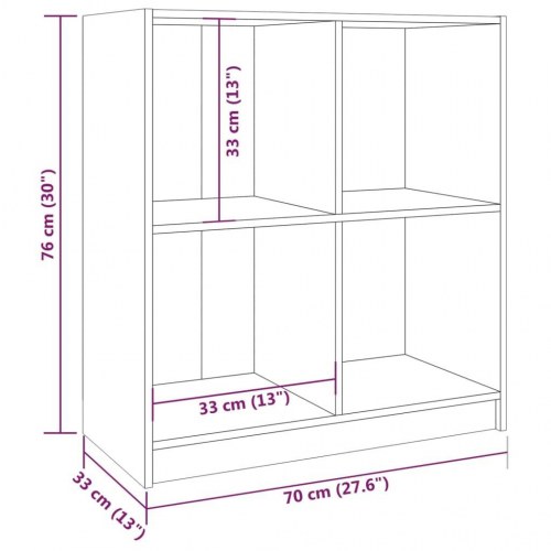 Skænk 70×33×76 cm i massivt fyrretræ - moderne opbevaring med 4 rum