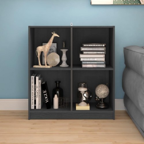 Skænk 70x33x76 cm massivt fyrretræ grå