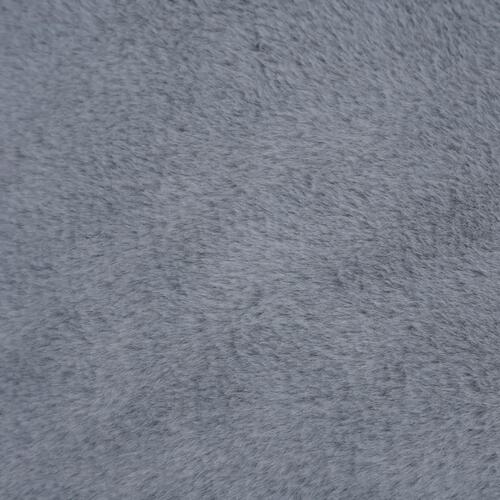 Hundekurv 110,5x80,5x26 cm hør-look fleece grå