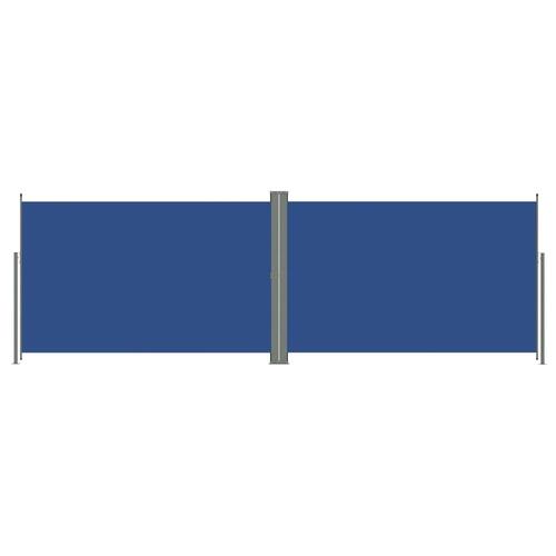 Sammenrullelig sidemarkise 200x600 cm blå