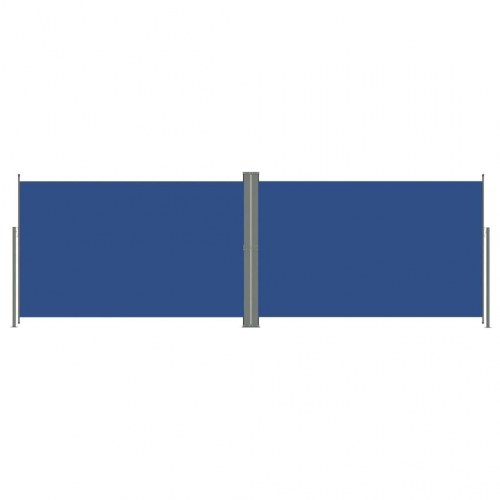 Sammenrullelig sidemarkise 200 × 600 cm - blå